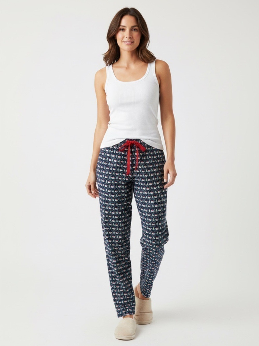 Vineyard Vines Women's Christmas Pajama Pants Snowflake Tree Print Size M